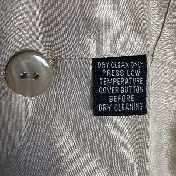 LINDA ALLARD ELLEN TRACY Skirt Suit Set SZ 4 Gold Silver Metallic Work Wedding - Picture 10 of 10